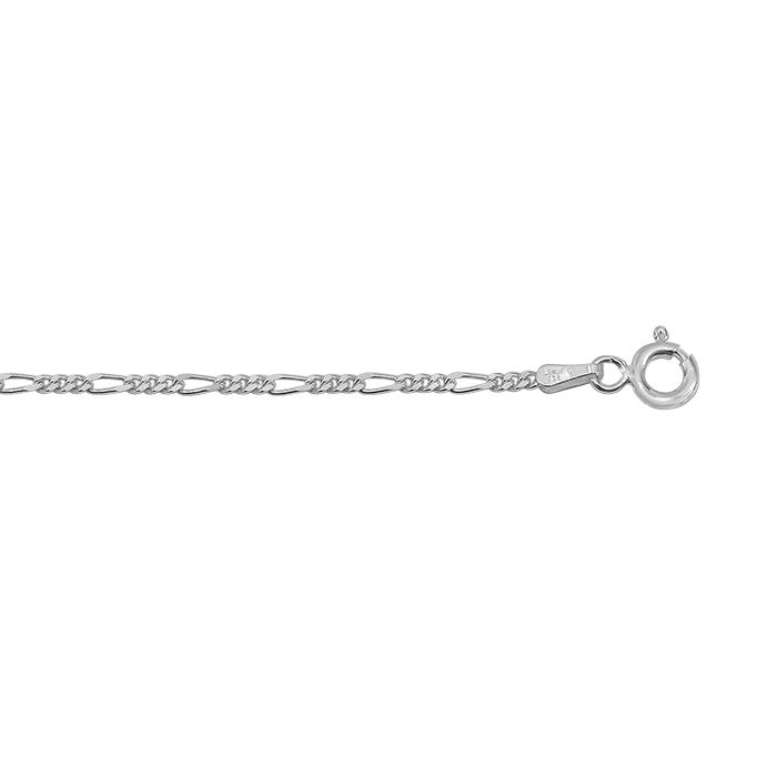 Figaro Chain - 1.7mm - Sterling Silver - Click Image to Close